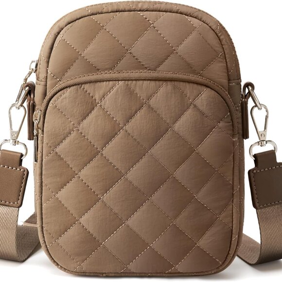 Elegant Quilted Crossbody Bag - Lightweight Women's Purse with Magnetic Closure - Picture 1 of 8